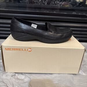Merrell Shoes Womens Size 41 US 10-10.5 Parma Slip On Loafer Flat Black Leather